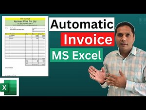 Fully Automatic Invoice in Excel | Create Invoice Bill in Excel | MS Excel