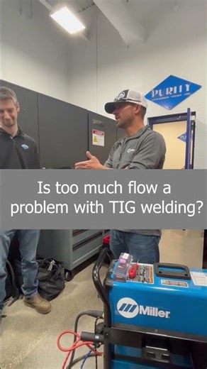 What is the correct gas flow for TIG vs MIG welding?