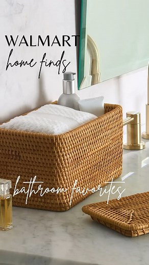 1.5K views · 18 reactions | Why yes… it’s Walmart!! Bathroom fab finds, rattan accessories for an inexpensive refresh. . Comment- Bathroom and I’ll message you the link. ✨Follow- to make sure you receive the link you must be following. ✨Save us for later. . #walmartfinds #walmart #bathroomdecor #bathroomrefresh | Farmhouse Fab on the Hill | Facebook
