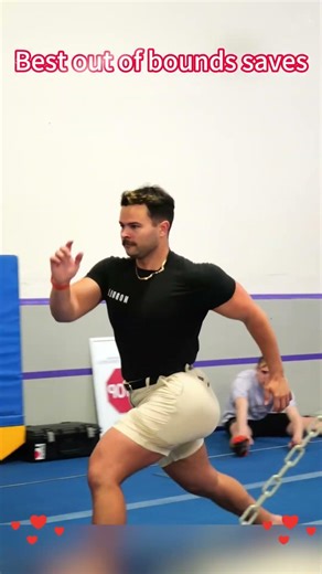 Best out of bounds saves😮#gymnastics#spotter#activated#reflexes#reaction#save