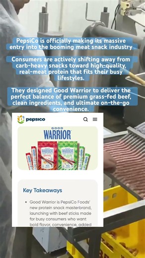 PepsiCo is officially making its massive entry into the booming meat snack industry.
