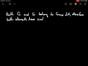 SOLVED:Using their positions in the periodic table, explain why is it not surprising that strontium-90, a radioactive isotope, replaces calcium in newly formed bones.
