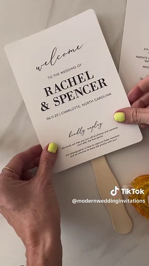 Outdoor Summer Wedding DIY Program Fan Tutorial