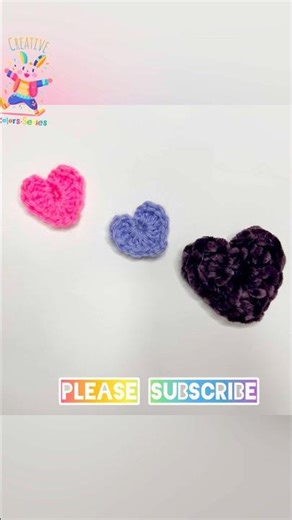 No magic ring, Easy and small Heart Crochet | Crochet for Beginners #shorts #trending #viral #diy