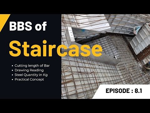 BBS of Staircase in Excel for Civil Engineers l Bar Bending Schedule