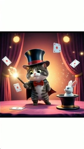 Funny Cat Magician! 🐱✨ | Cats World | Cat Cartoon #cute #short