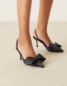 Glamorous - Mules à petit talon et pois - Noir et blanc | ASOS