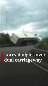 47K views · 142 reactions | Dashcam footage reveals the moment a lorry topples on a roundabout over a dual carriageway.  | BBC Norfolk | Facebook