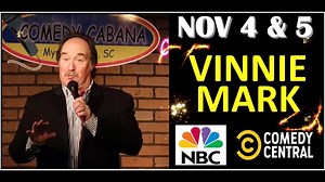Tonight and tomorrow come out to enjoy the comedy of Vinnie Mark & Daniel Butler. Showtime is 8pm. Call for reservations and social distance seating at 843-449-4242. | Comedy Cabana
