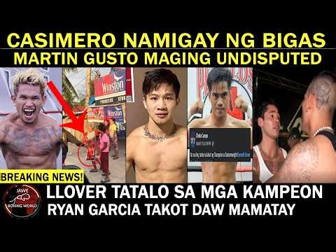 CASIMERO Namigay Ng BIGAS | Martin Pangarap Maging UNDISPUTED | Llover tatalunin mga kampeon | Ryan