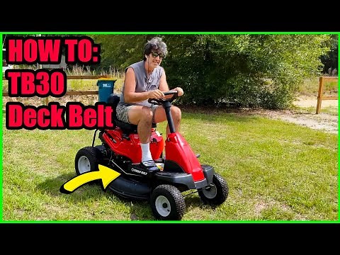 Replace Deck Belt On TB30 Rear Engine Riding Mower in 3 Minutes!