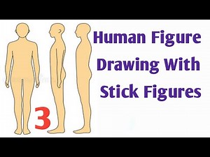 Human figure drawing with stick figures 3 | Free online drawing course | Human figure drawing easy