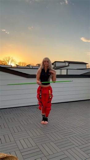 Nala Ray on Instagram: "Back at it 🥷 #martialarts #selfdefense #fighttraining #monday #moves #bostaff #fighting #reelsvideo"