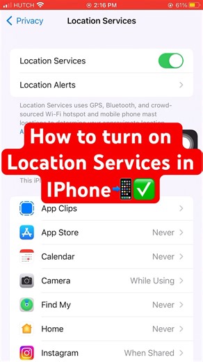 How to turn on Location Services in IPhone📲✅ #iphone #location #services #tutorial