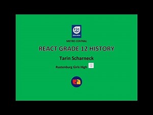 Grade 12 - History (Revision in English) with Tarin Scharneck