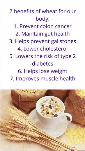 7 benefits of wheat for our body