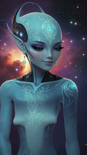 Alien Robot Woman - AI animation