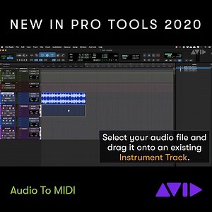 8.5K views · 197 reactions | NEW IN PRO TOOLS 2020 — How to use Audio to MIDI ▶️ bit.ly/36iMmAp ⠀ #protools #avid #protools2020 #midi #audiotomidi | Avid | Facebook