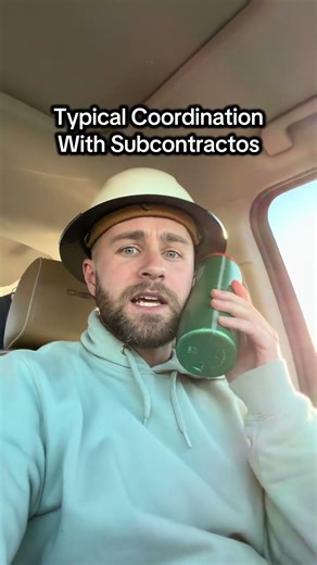 Typical coordination with subcontractors