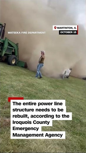 Caught On Camera: Grain elevator suddenly collapses in Martinton, Illinois