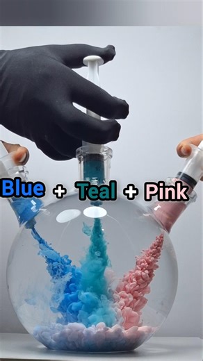 creating the most CLASSY color ✨️(Blue+Teal+Pink) #colormixing #paintmixing #abstractart