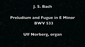 バッハ：前奏曲とフーガ ホ短調 BWV533