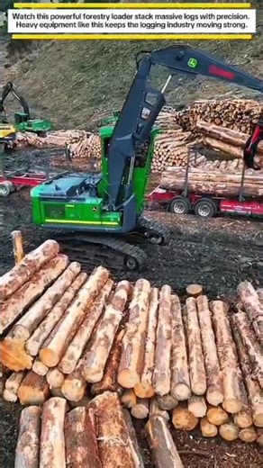 Epic Log Loading Machine in Action | Heavy Equipment Power! #shorts