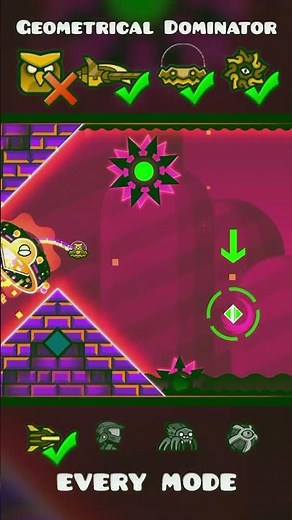 #GeometricalDominator but Every Mode in #gd | PART 1 #geometrydash #gdmeme