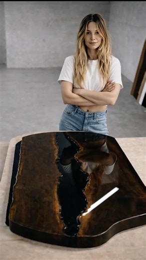 The Emerald Black Desk #epoxy #diy