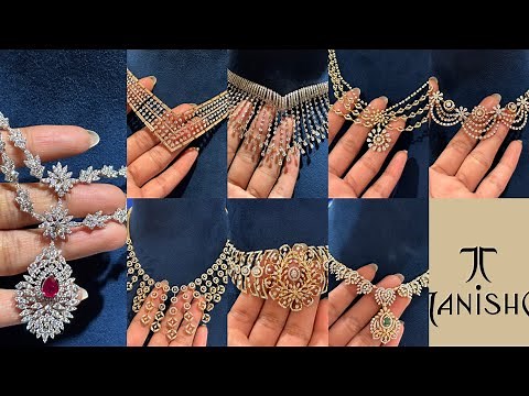 Tanishq Latest Diamond Necklace Set Collection 💕 || Tanishq Trendy Diamond Necklace Set Design 😱