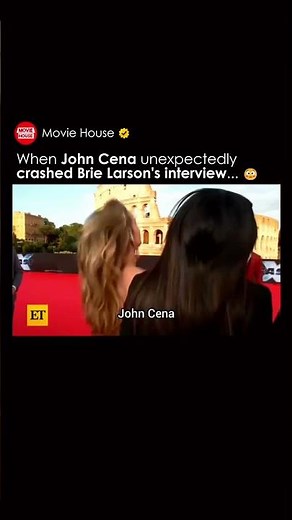 John Cena unexpectedly crashed Brie Larson's interview