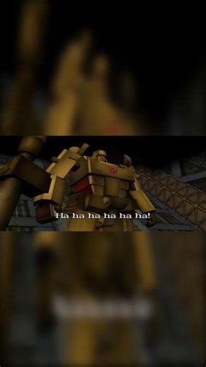 Megatron laughing like a chain smoker on a Elevator