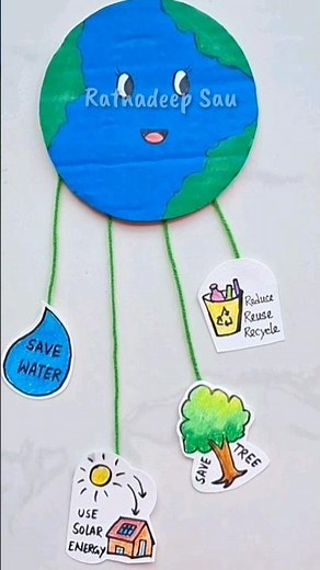 world environment day craft ideas, environment day activity, Environment day drawing poster,art DIY