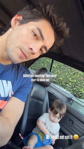 His little nod at the end is EVERYTHING 🥹 Ah, I love being a dad ❤️ He thought he could sneak that little piece of gum past me! 😂 Think I got him pretty with that “boo” too lol | Chance Perez