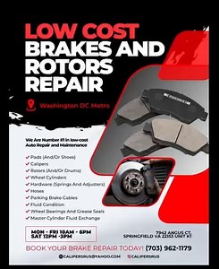 Low cost Brakes & Rotors Replacement