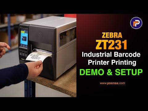 Zebra ZT231 🔥 Industrial Barcode Printer Printing Demo & Setup | UAE | Posmea
