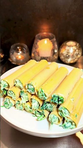 Ricotta & Spinach Cannelloni 🧀🌿 | Creamy Baked Italian Pasta Recipe