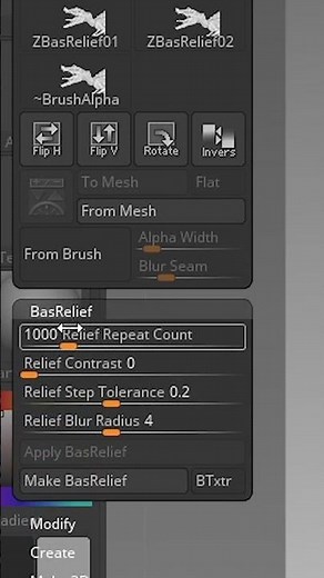 ZBrush Secrets - Create Bas-relief using this New Feature #zbrushsecrets #tutorial #tips