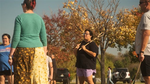 Thanks to everyone who came together on Nov. 8 for the American Indian Resource Center's Stickball Make and Take, hosted by Mike Deo! Afterwards, participants met at Veteran's Park for a stickball throw around with ZOyaha Nation! Find upcoming programs at tulsalibrary.org/events. | Tulsa City-County Library