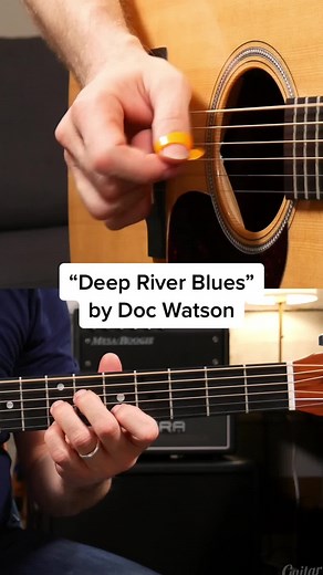 “Deep River Blues” by Doc Watson… The full lesson is on our YouTube channel! #docwatson #deepriverblues #acousticguitar #fingerstyle #fingerstyleguitar #fingerstyleguitarcover