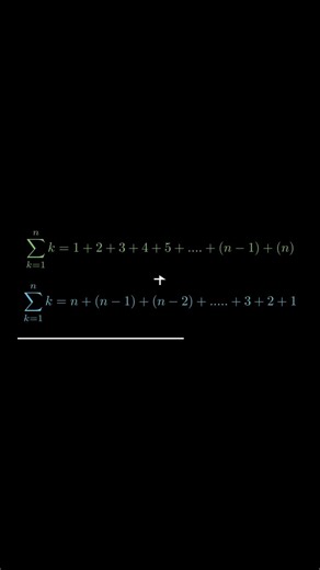 #mathshorts #maths #mathskills la somme des k premier entier en mode TRIVIAL