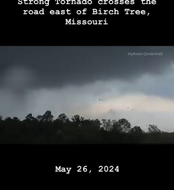 Big tornado east of Birch Tree, Missouri #tornado #weather #stormchasing | Storm Chaser Jordan Hall