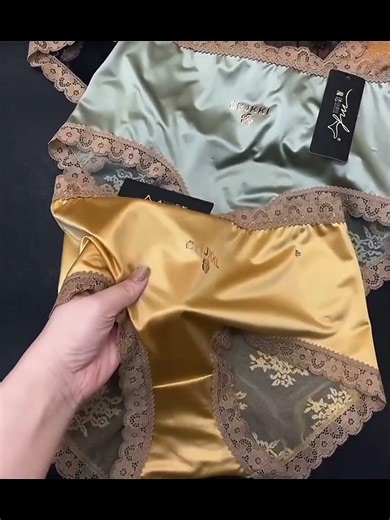 Comfortable wide-bottom lace silk panties #quanlotnu #dolotnu #bra #fashion #bikini #swimsuit