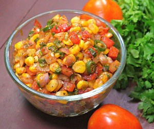 1.6M views · 7.2K reactions | Corn Chaat | Chaat Snack | Healthy Snack | Easy Snacks #cornchaat #chaatsnacks #healthysnacks #chaatrecipe #masalacornchaat #masalachaat #ChaatTime Music: Artlist Bubblz - Skyward | Passion2cook | Facebook