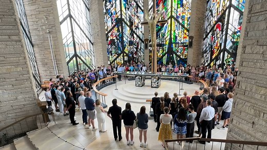 1.6K reactions · 337 shares | The LSM community begins each morning together by singing Carl Schalk’s "Luther’s Morning Prayer." This video captures the final time the LSM 2025 community sang it together—an emotional moment as we gathered around the altar in the beautiful Chapel of the Resurrection at Valparaiso University. Learn more about LSM @ LSMacademy.org | Lutheran Summer Music (LSM) | Facebook