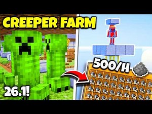 Minecraft Creeper Farm 26.2 | 500+ Gunpowder per Hour!
