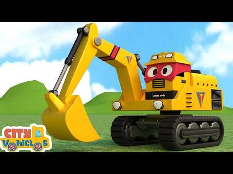 Super Trucks Build New House-Excavator, Mixer Truck and Dump Truck for kids.