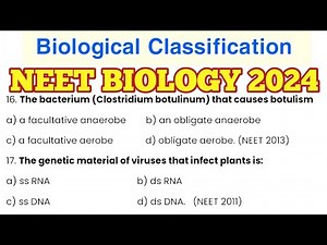 Biological Classification Class 11 MCQ | NEET | for All Competitive Exams 2025