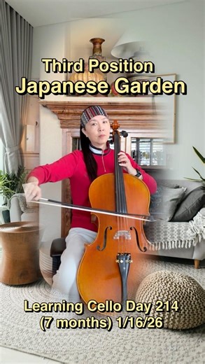 No 105 Learning Cello Day 214 JAPANESE GARDEN #music #cello ‪@stephaniechencellostudio‬