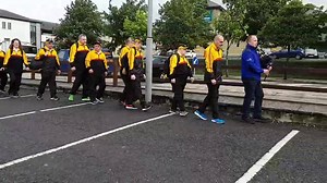The Special Olympians representing Cavan/Monaghan get a pipers send off as they head to Dublin for the National games....Best of luck to all... | Northern Sound FM